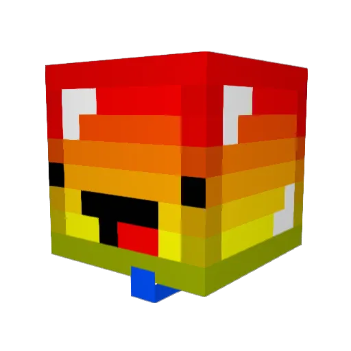 Wananlean Minecraft avatar head, 3D render