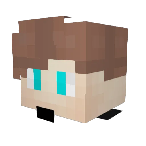 Wanary Minecraft avatar head, 3D render