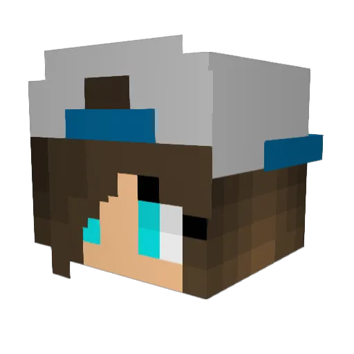 Wandella Minecraft avatar head, 3D render