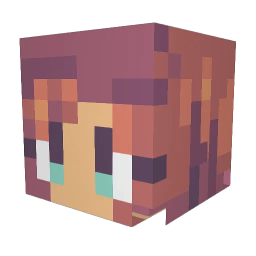 WanderSam Minecraft avatar head, 3D render
