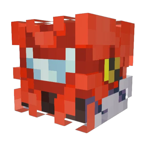 Wanderbunder Minecraft avatar head, 3D render