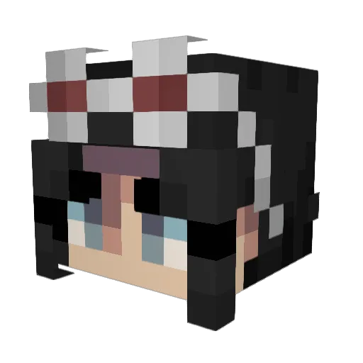WanderingChihiro Minecraft avatar head, 3D render
