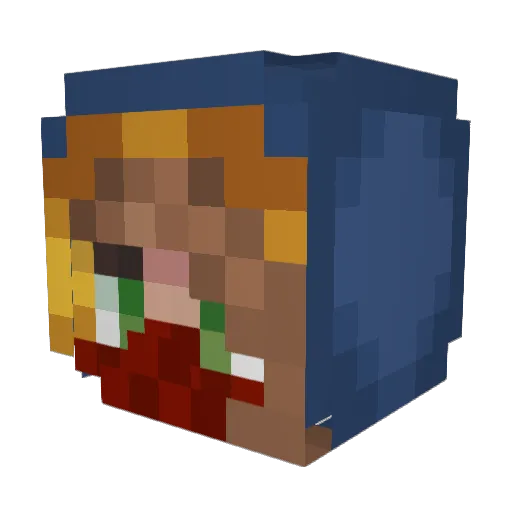 WanderingTraders Minecraft avatar head, 3D render