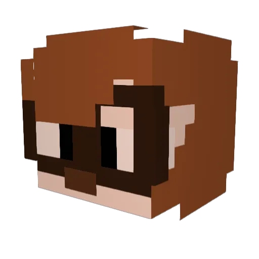 WanderingTumble Minecraft avatar head, 3D render
