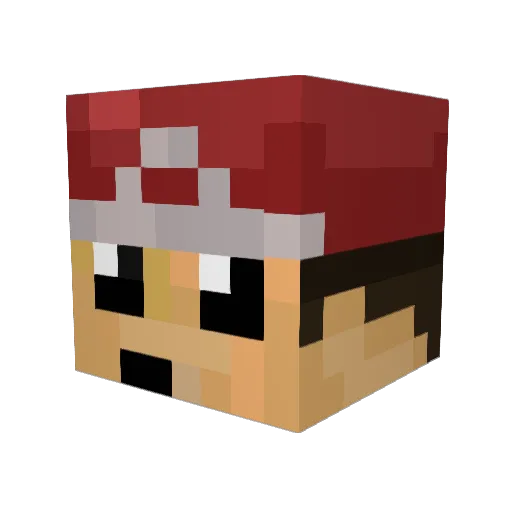 Wandering_Carbon Minecraft avatar head, 3D render