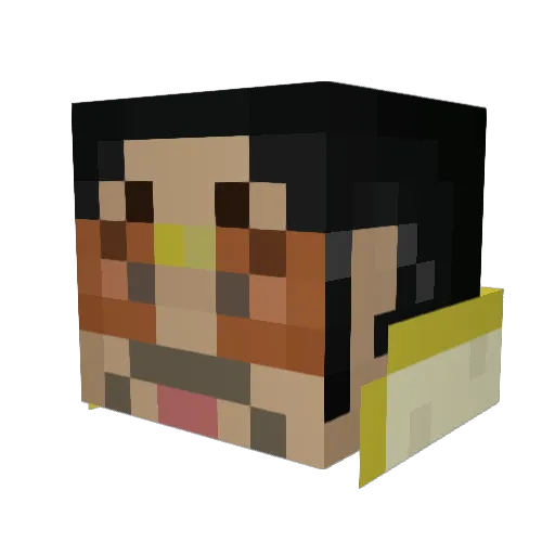Wandqs Minecraft avatar head, 3D render