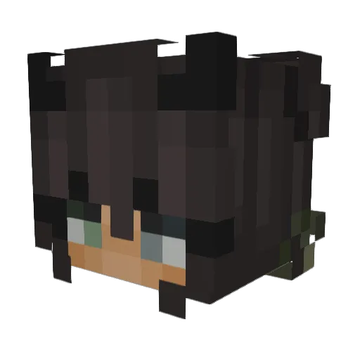 Waneiri Minecraft avatar head, 3D render