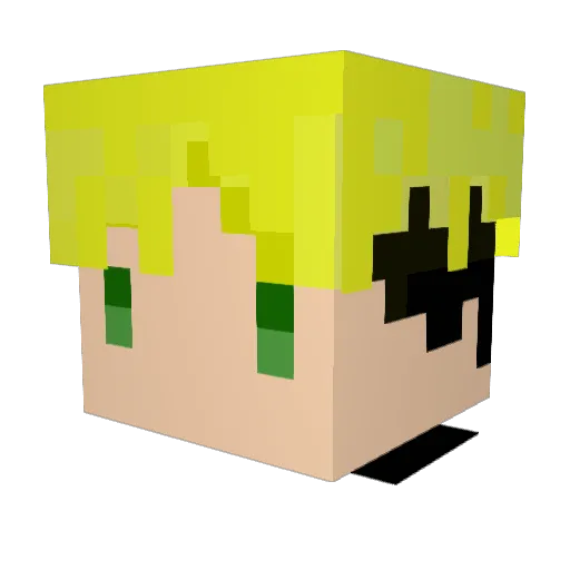 Wang2020 Minecraft avatar head, 3D render