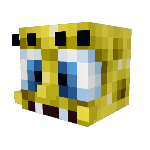 WangCai Minecraft avatar head, 3D render