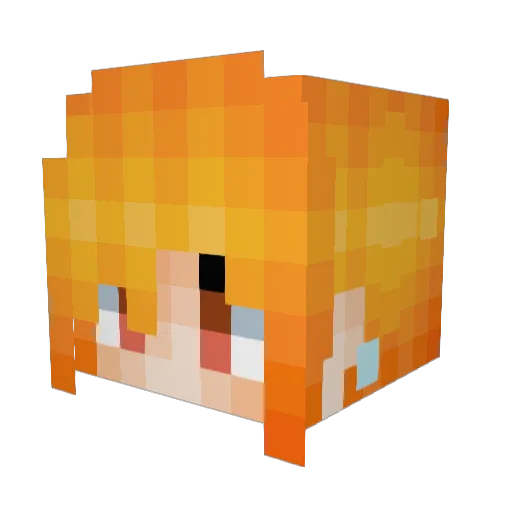 WangFr Minecraft avatar head, 3D render