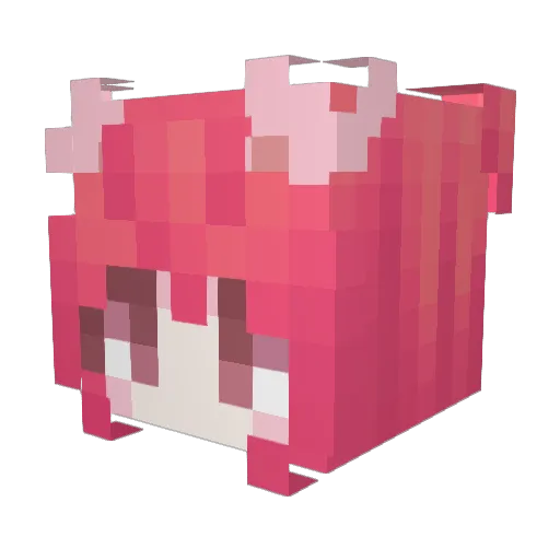 WangWenle Minecraft avatar head, 3D render