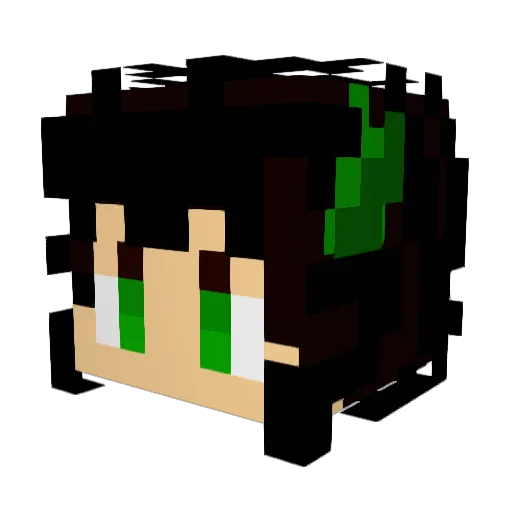 WangXiZhuiYi Minecraft avatar head, 3D render
