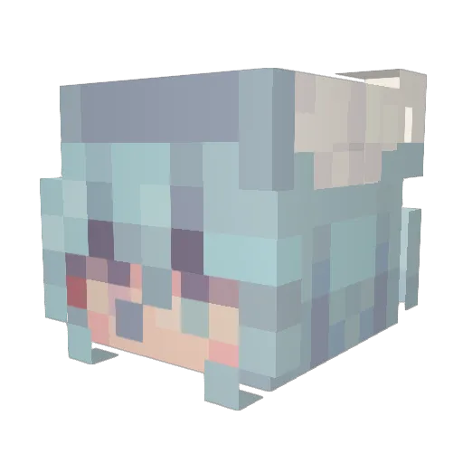 WangZiMo1010 Minecraft avatar head, 3D render