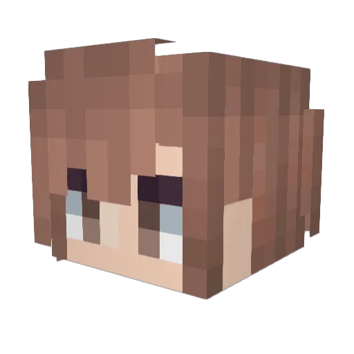 Wang_Chao Minecraft avatar head, 3D render