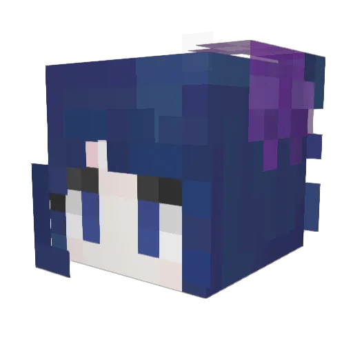 Wang_Cheng Minecraft avatar head, 3D render