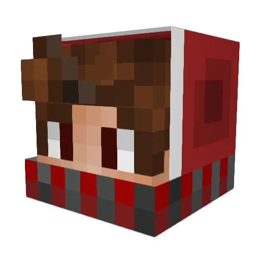 Wango_ Minecraft avatar head, 3D render