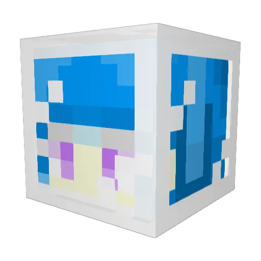 Wangsel Minecraft avatar head, 3D render