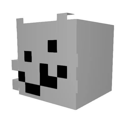 Waninz Minecraft avatar head, 3D render