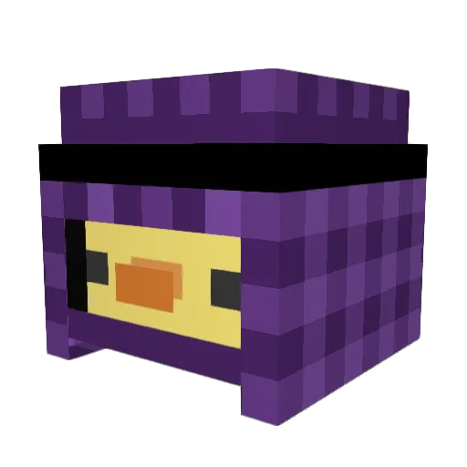 WaniszPing Minecraft avatar head, 3D render