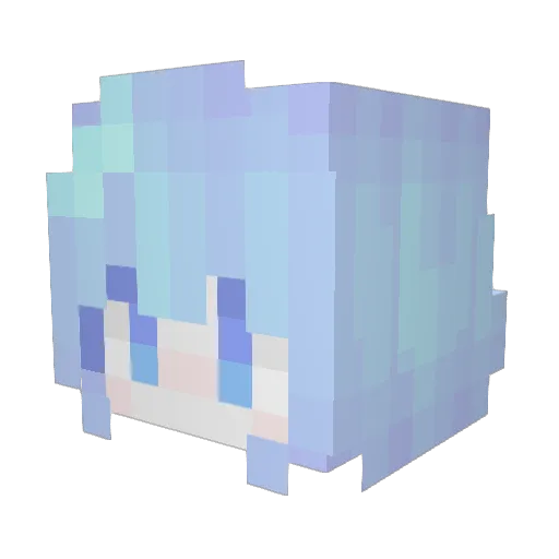 Wanmeng_ Minecraft avatar head, 3D render