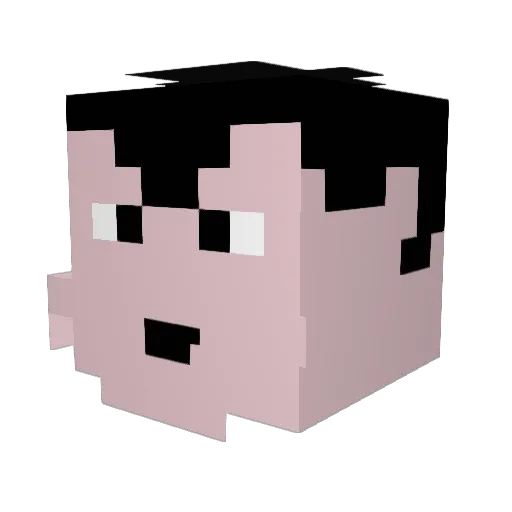 WannaBeTheGoat Minecraft avatar head, 3D render