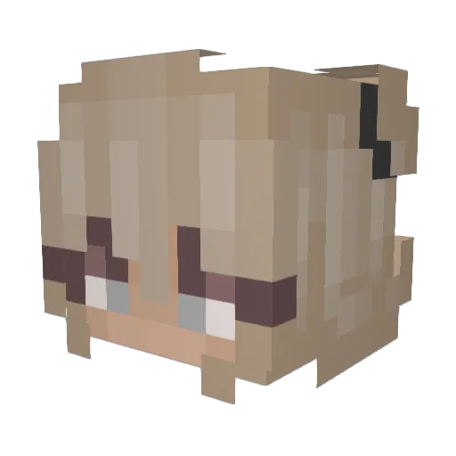 WannaChill Minecraft avatar head, 3D render