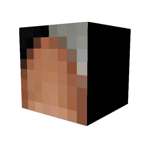 Wannabayy Minecraft avatar head, 3D render
