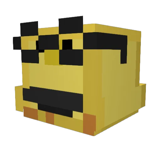 WannabeFusion Minecraft avatar head, 3D render