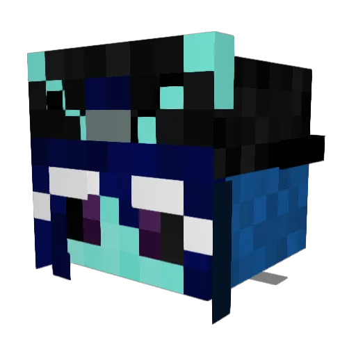 WannabeLuffy Minecraft avatar head, 3D render