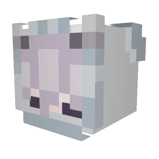 Wannabechips Minecraft avatar head, 3D render