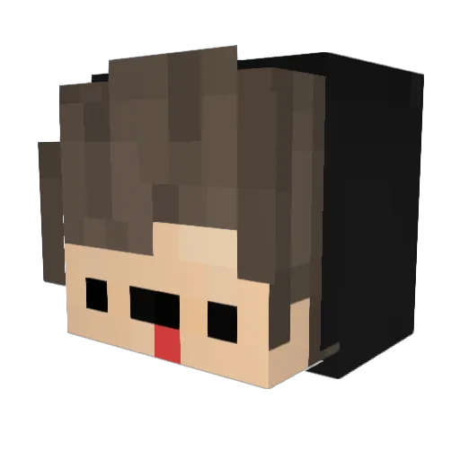 Wannafag Minecraft avatar head, 3D render