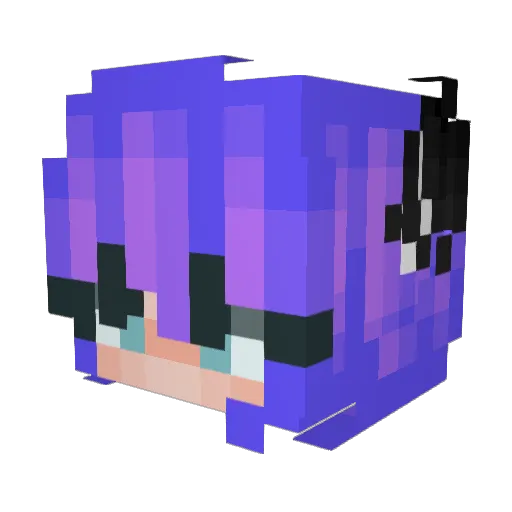 Wanniexo Minecraft avatar head, 3D render