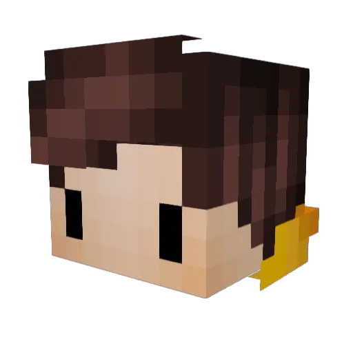 Wanpabols Minecraft avatar head, 3D render