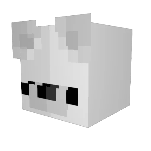 Wanpoo Minecraft avatar head, 3D render