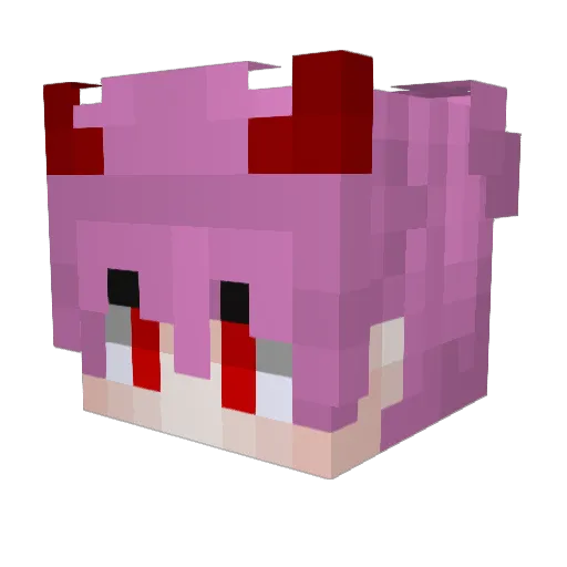 Wanput Minecraft avatar head, 3D render
