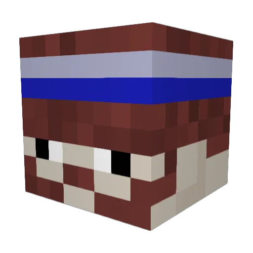 Wanra Minecraft avatar head, 3D render