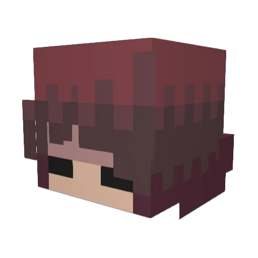 Want2DieRN Minecraft avatar head, 3D render