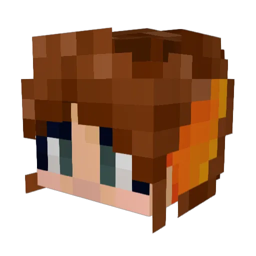 Want2FlyAway Minecraft avatar head, 3D render