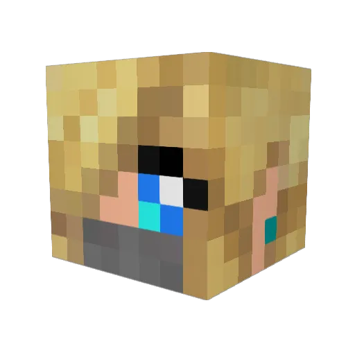 WantToBeAHorse Minecraft avatar head, 3D render