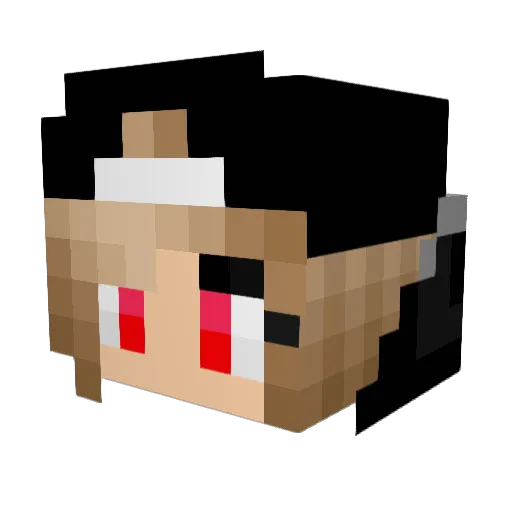 WantedBoi Minecraft avatar head, 3D render