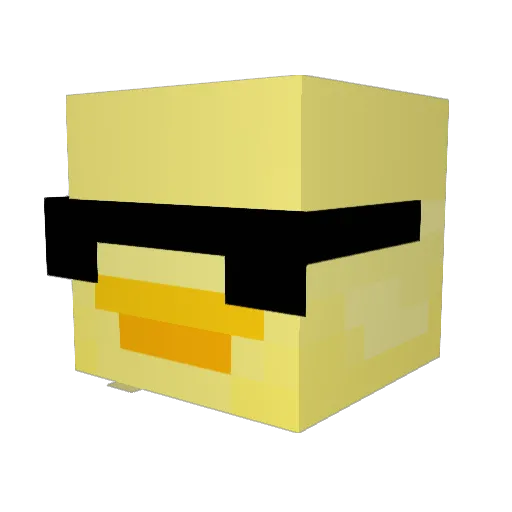 WantedRouter Minecraft avatar head, 3D render