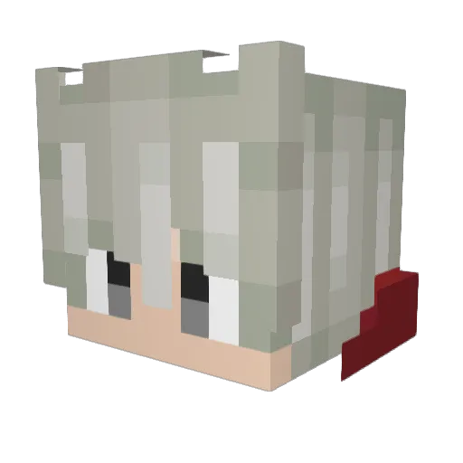 Wantedino Minecraft avatar head, 3D render