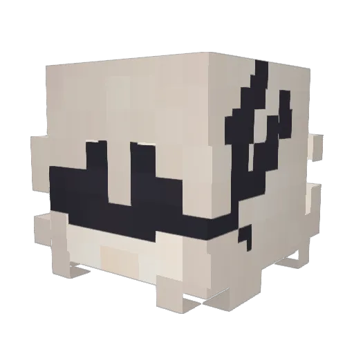 Waoog Minecraft avatar head, 3D render