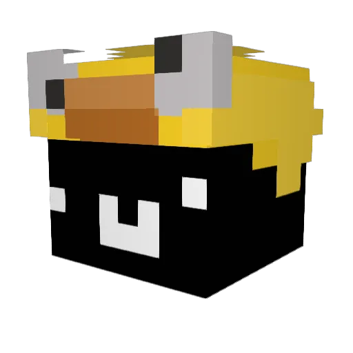 WaosCleaar Minecraft avatar head, 3D render