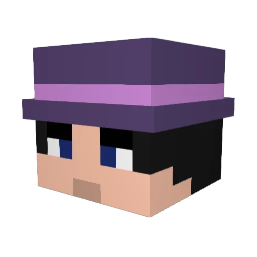 Wapitika Minecraft avatar head, 3D render