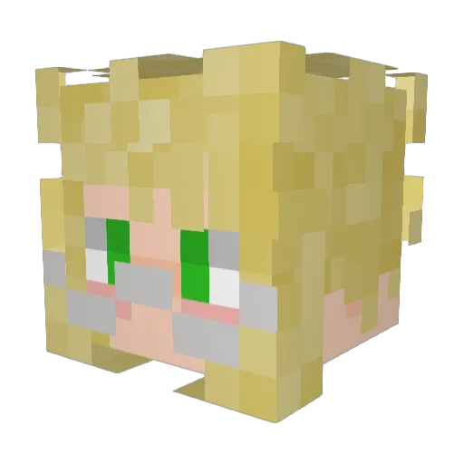 WappowMan Minecraft avatar head, 3D render