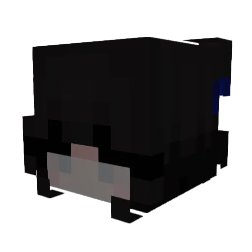 Wapqk Minecraft avatar head, 3D render