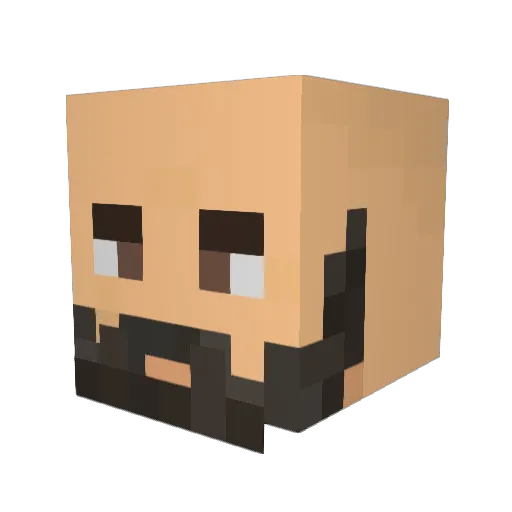 Wapsie_1 Minecraft avatar head, 3D render