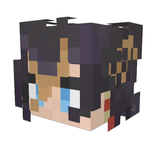 War100Z_ID Minecraft avatar head, 3D render