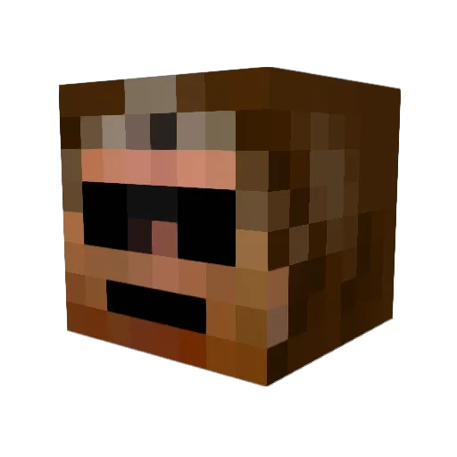 War10rd_C1eric Minecraft avatar head, 3D render